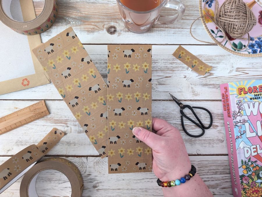 Make your own bookmark craft idea using Babipur paper tapes