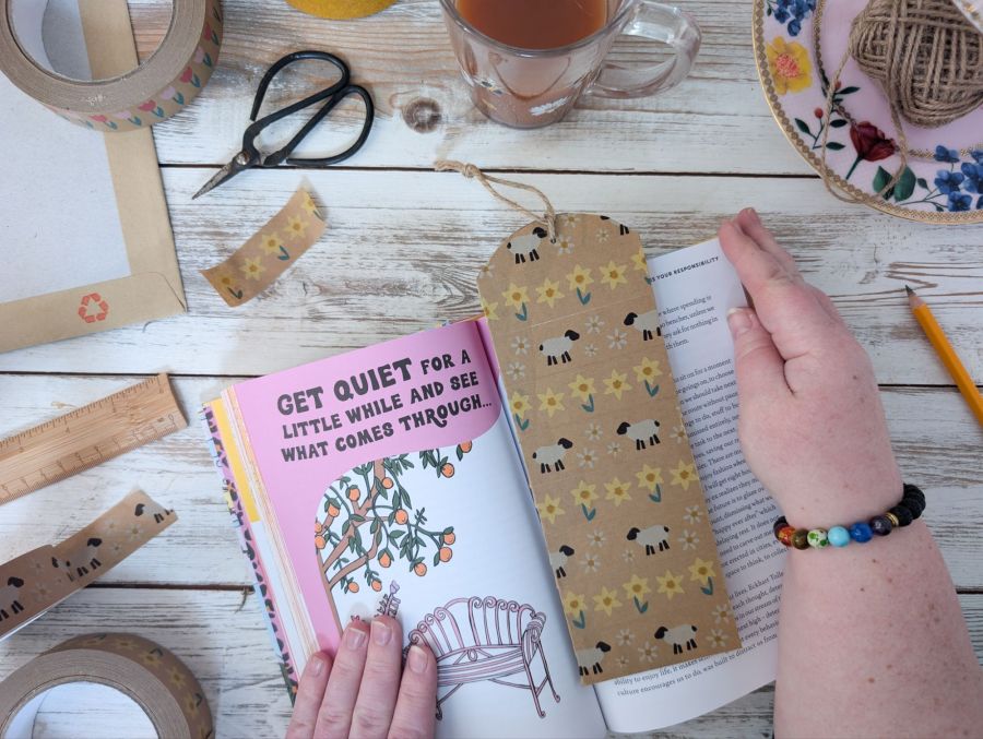 Make your own bookmark craft idea using Babipur paper tapes